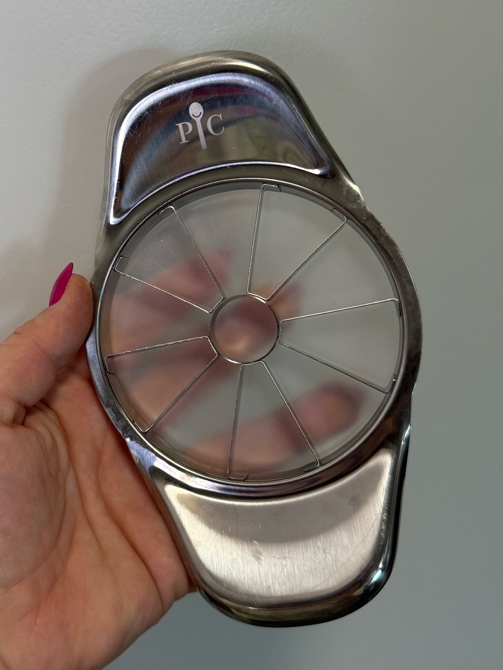 Pampered Chef Apple Slicer Wedger Stainless Steel With Cover